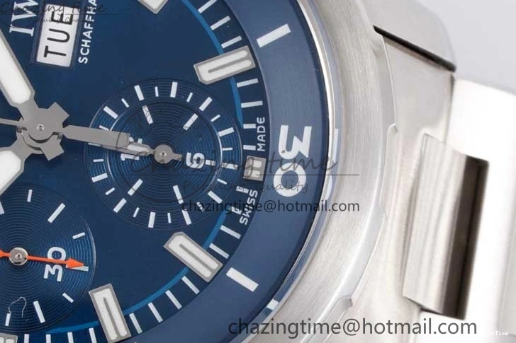 MIROTIME 1218 Aquatimer Chrono SS V6SF 1:1 Best Edition Blue Dial on SS Bracelet A Modern 7032